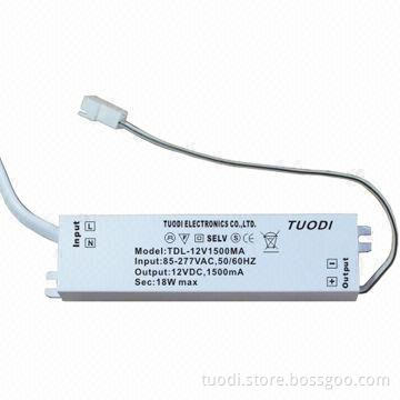 Power Supply for LED Lighting with 18W Output Power and 85-277V AC Input Voltage